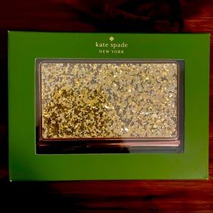 Kate Spade Simply Sparkling Gold Business Card Holder